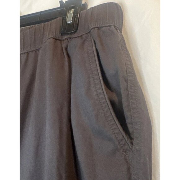 Pact Womens Gray Daily Twill Organic Cotton Elastic Waist Cropped Pants Sz L - Picture 5 of 14